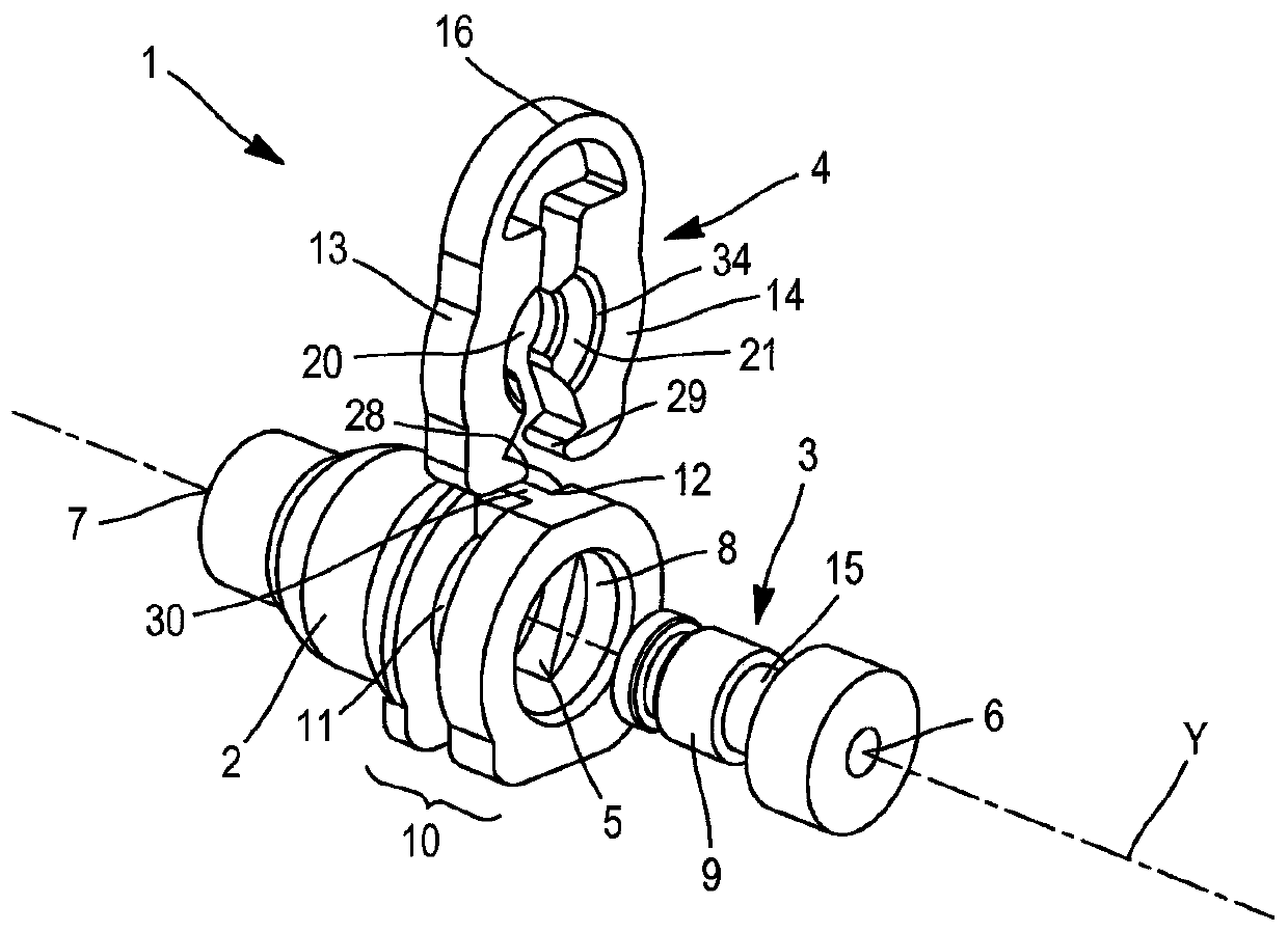 Connection device for hydraulic circuit