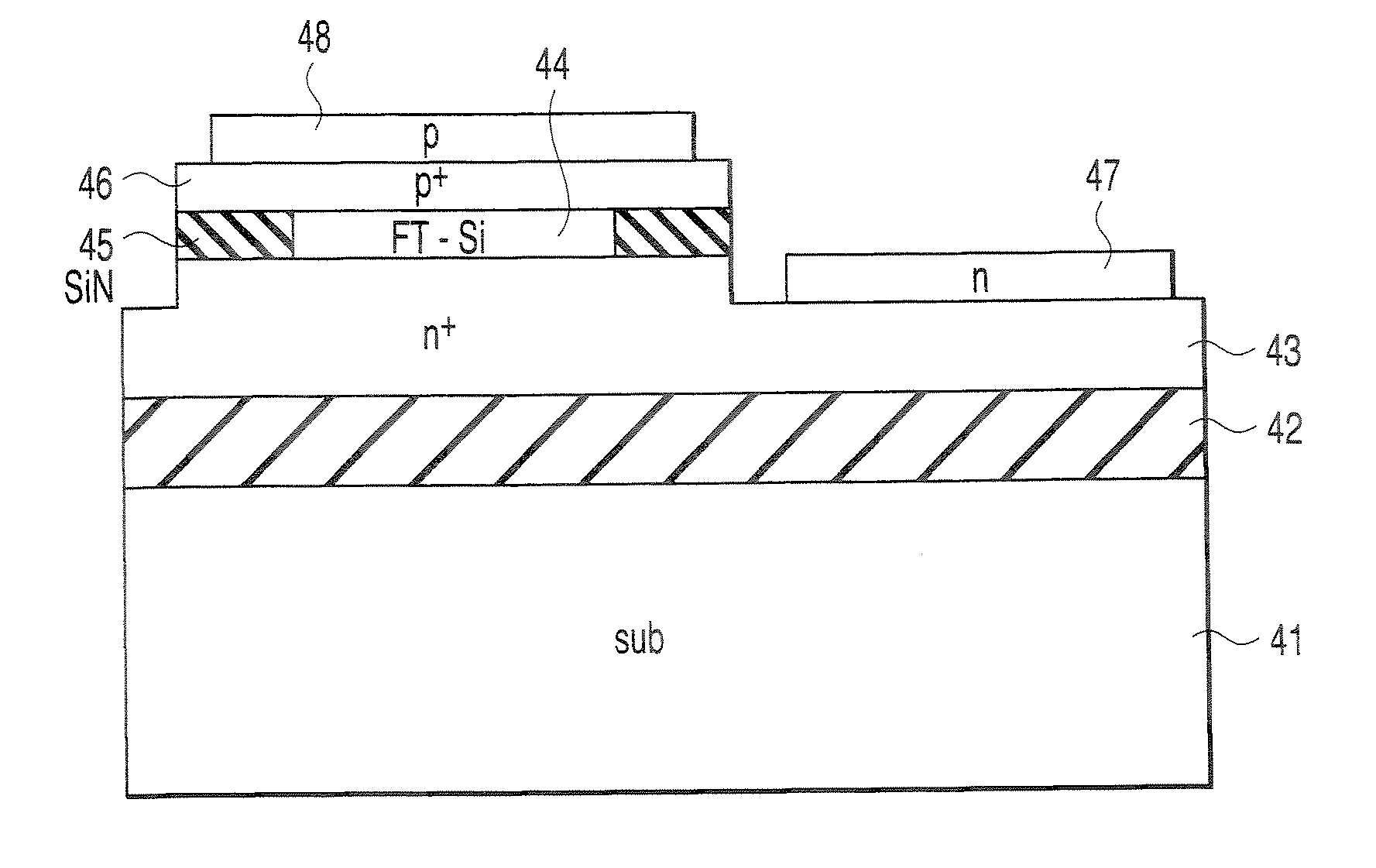 Semiconductor light-emitting material with tetrahedral structure formed therein