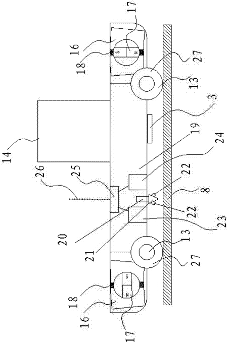 A robot for detecting the inner wall of a large storage tank