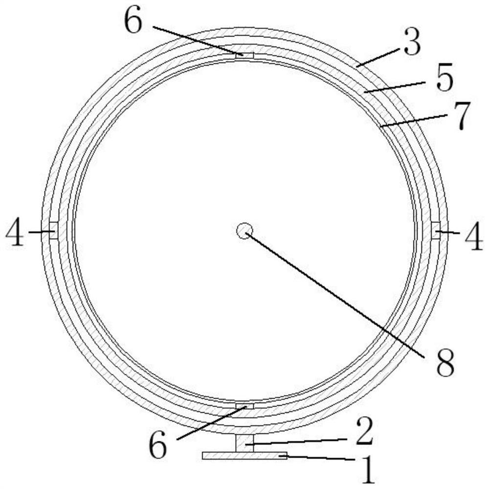 Flywheel energy storage device without gyroscopic effect