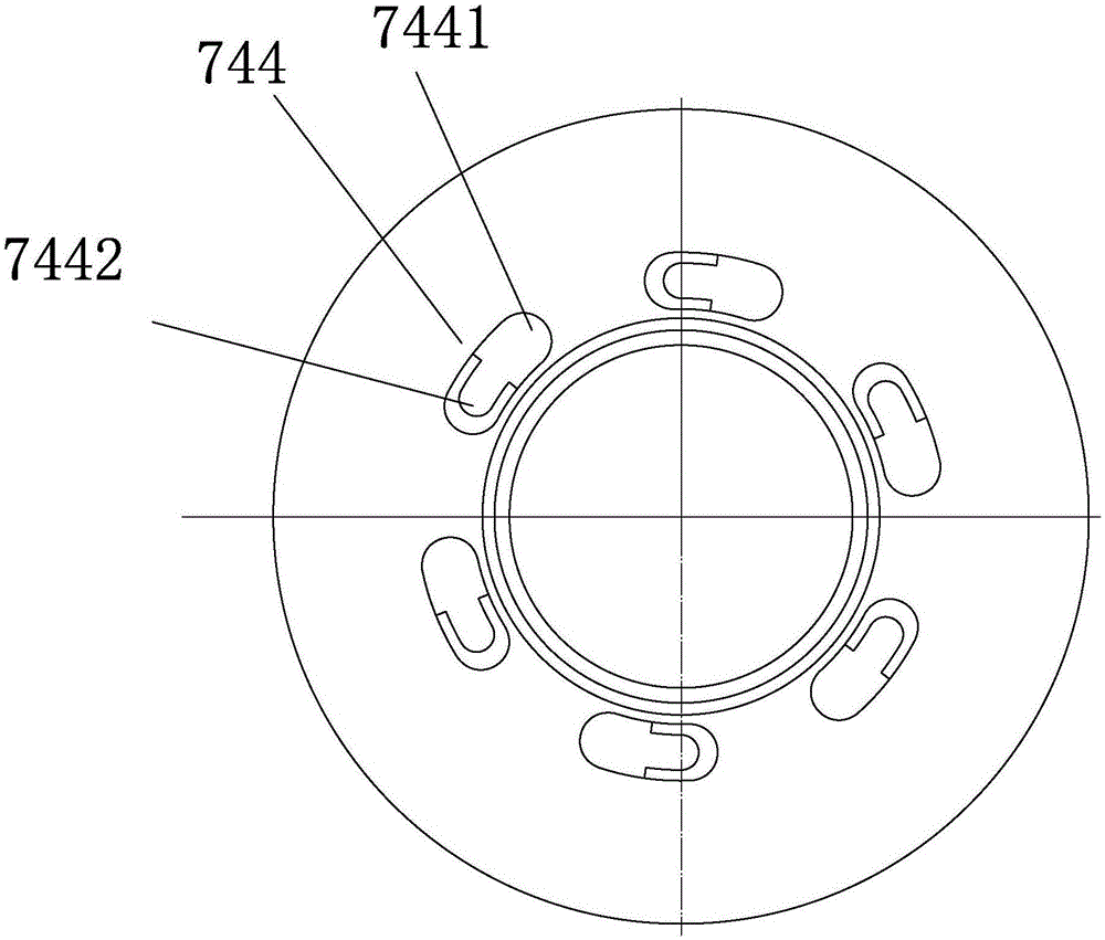 Flange used for heating tube of plastic inner container of water heater