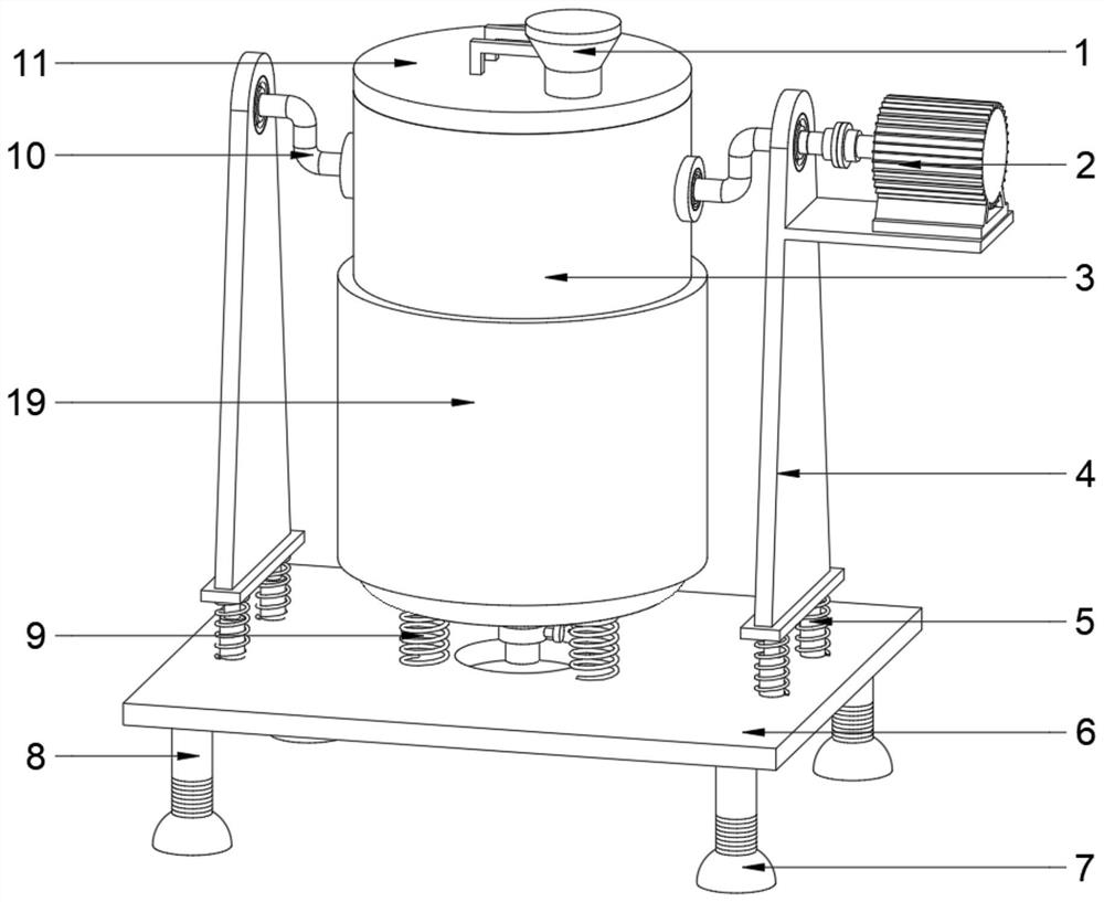 Mixing device for glue production