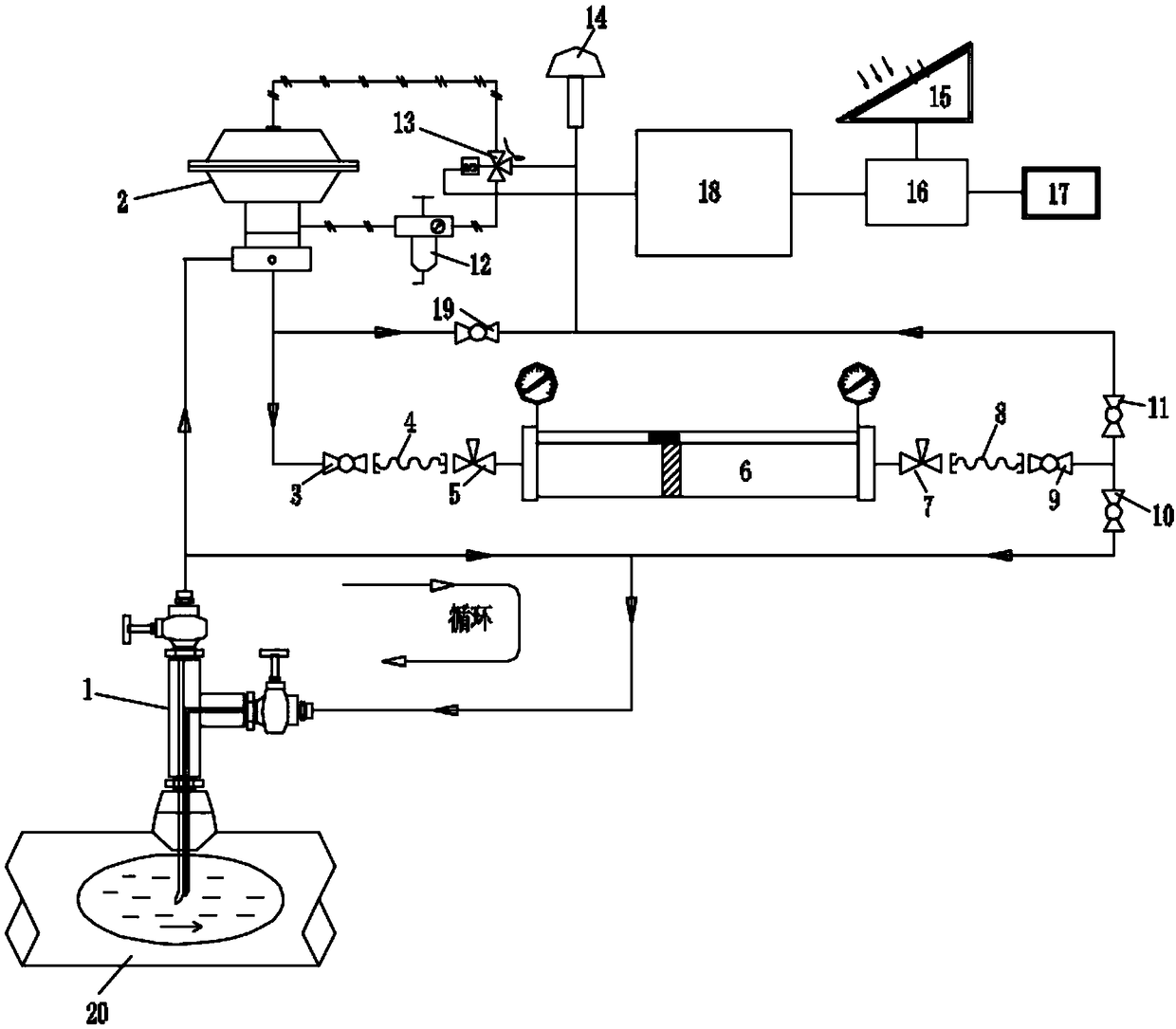 Solar-control type natural gas automatic continuous sampling system