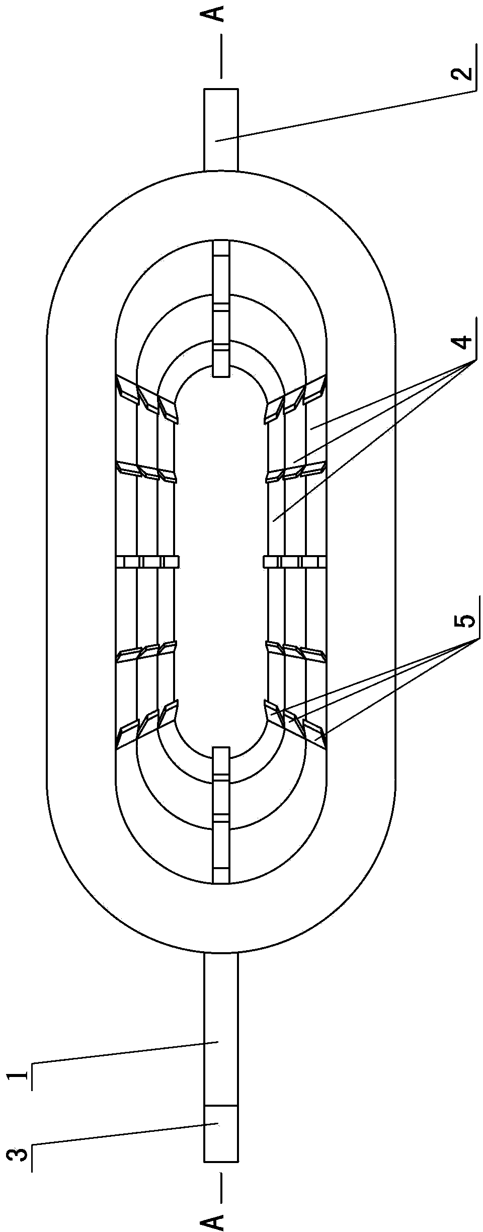 Pot-type calcinator multi-level series fin type cooling device for coke after high-temperature calcination