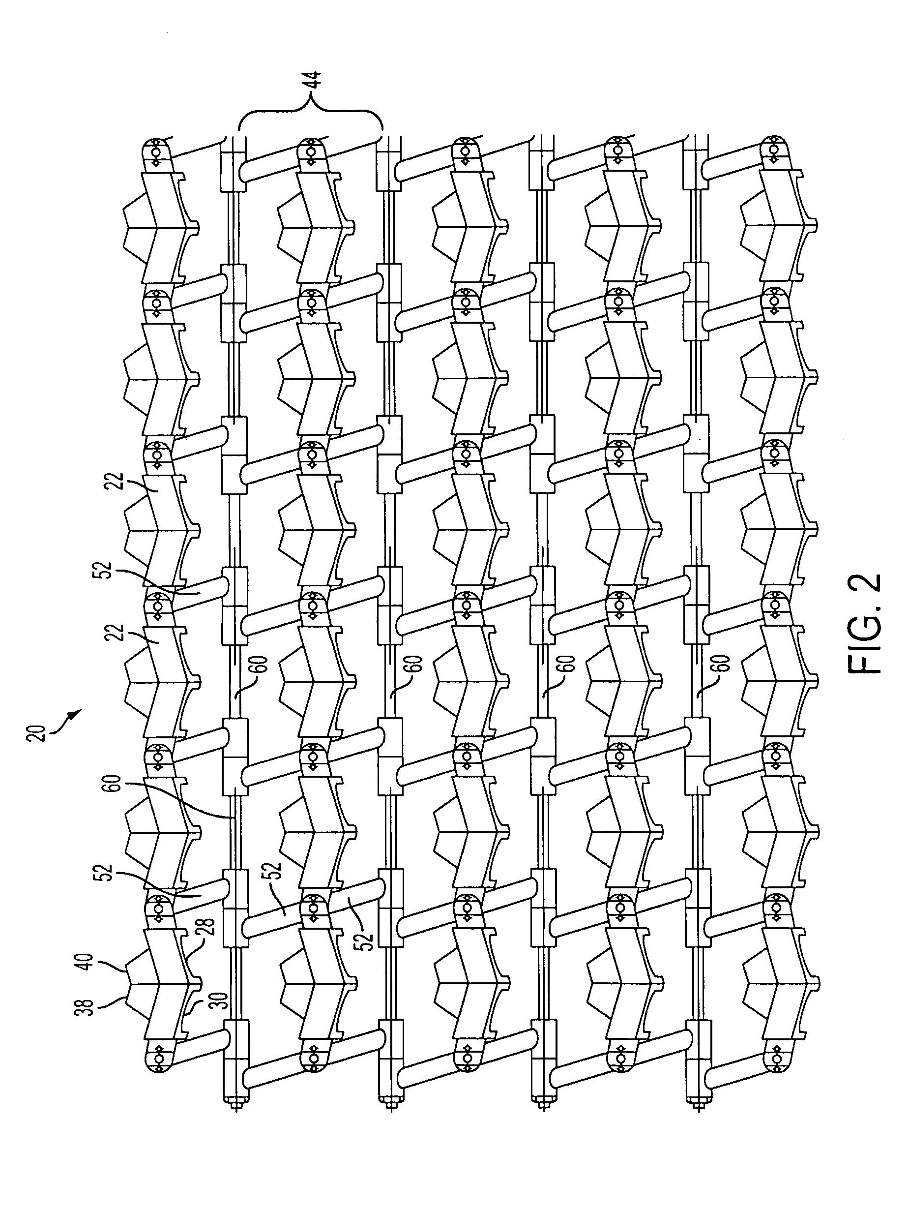 Floating breakwater system and method for dissipating wave energy