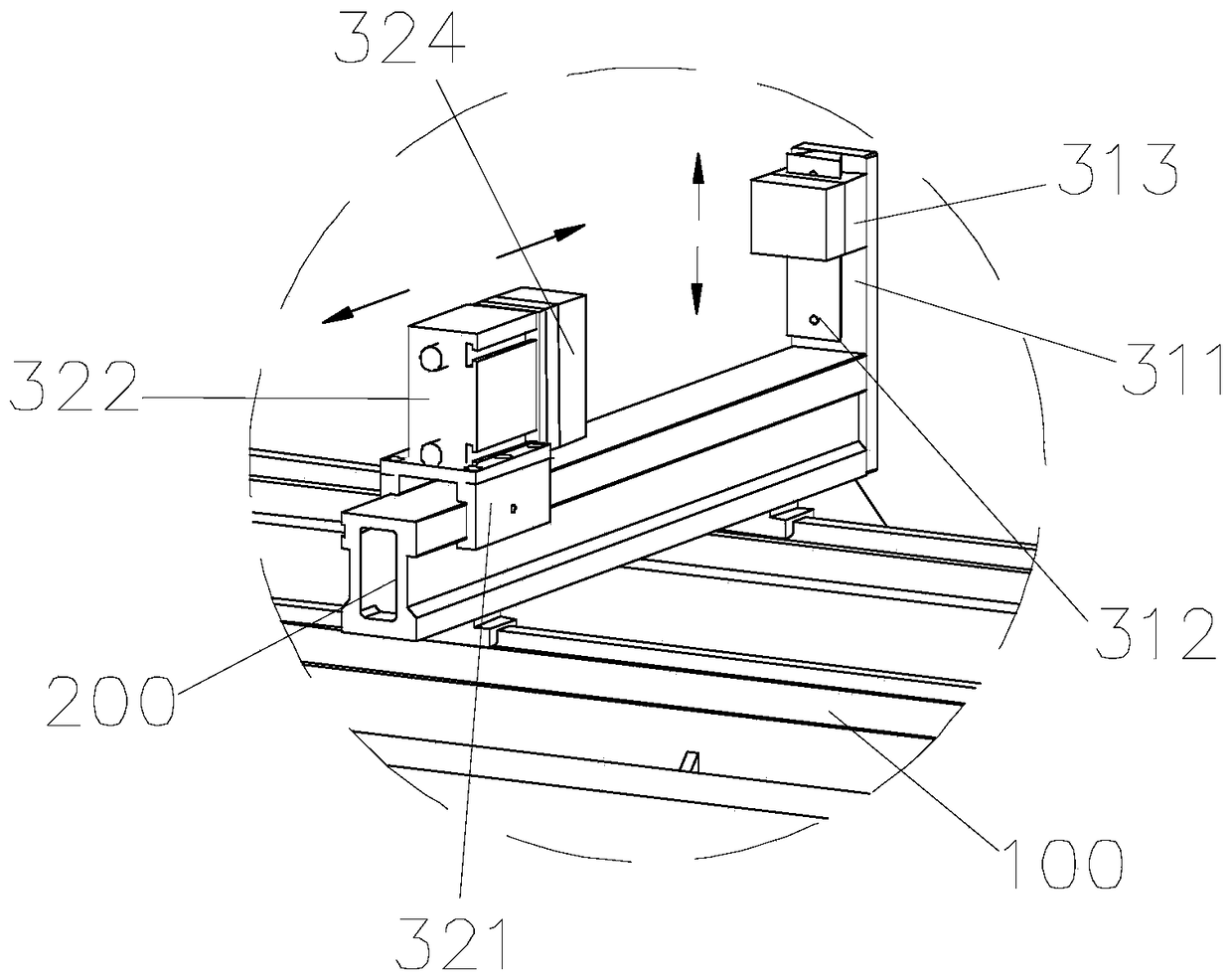 A frame structure for profile processing equipment