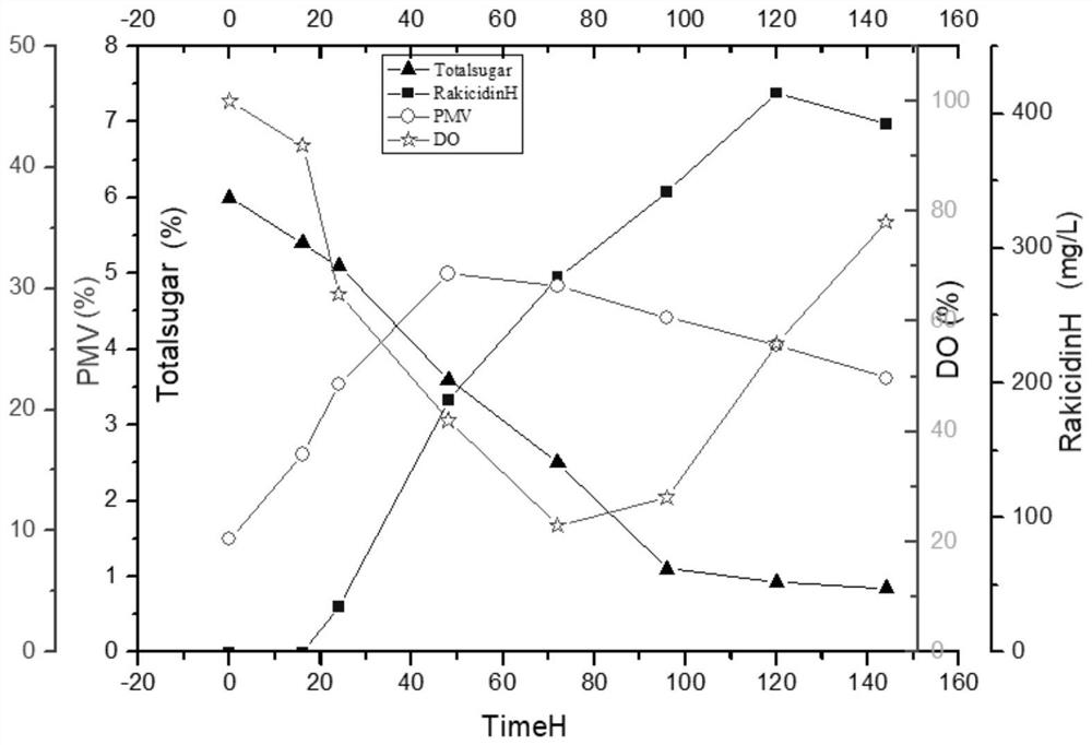 A marine micromonospora strain fermenting high-yield rakicidin H and its application