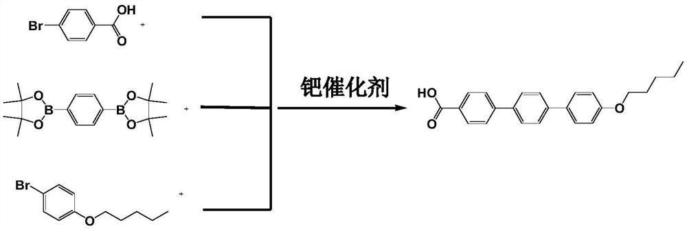 One-step method for the preparation of anidulungin intermediate p-amyloxy terbenzoic acid