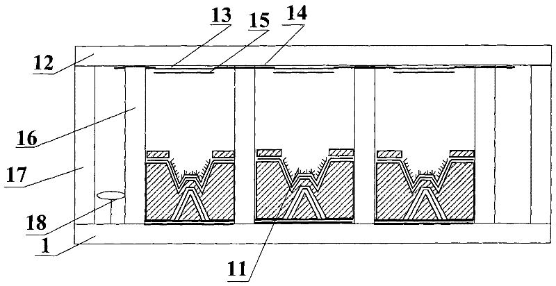 Flat-panel display device with apex-angle down gate-modulated cathode structure and its preparing process