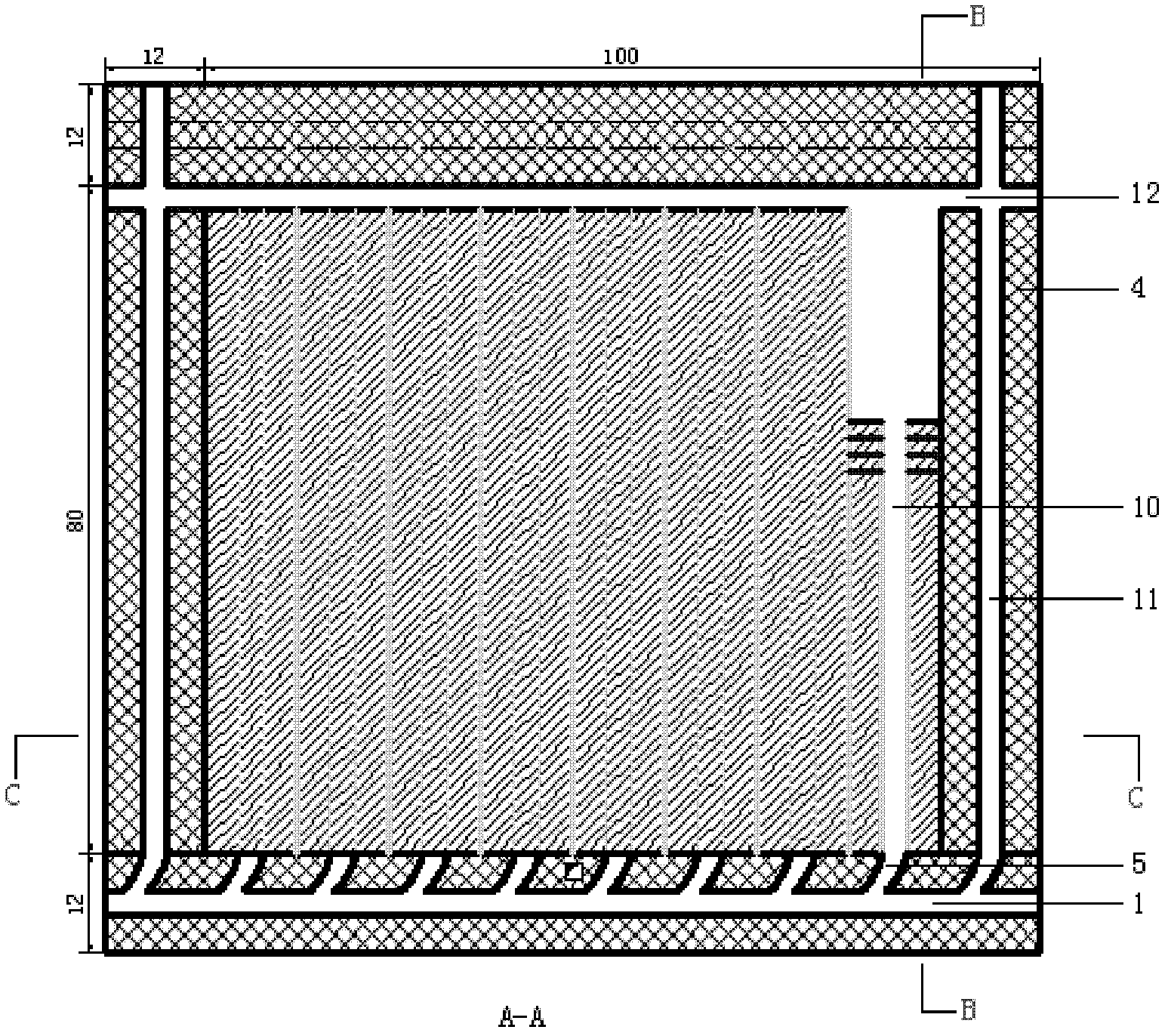 Roof regeneration medium-length hole ore blast backfill mining method