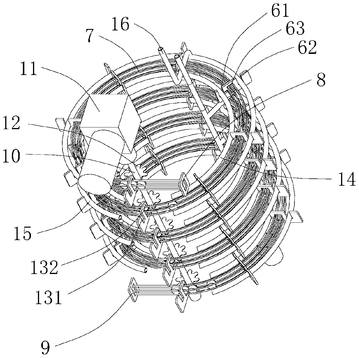 Bottle cap conveying and sterilizing device