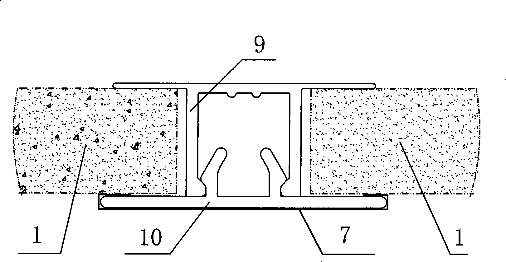 Split joint type plaster slab component and method for mounting in container as decoration