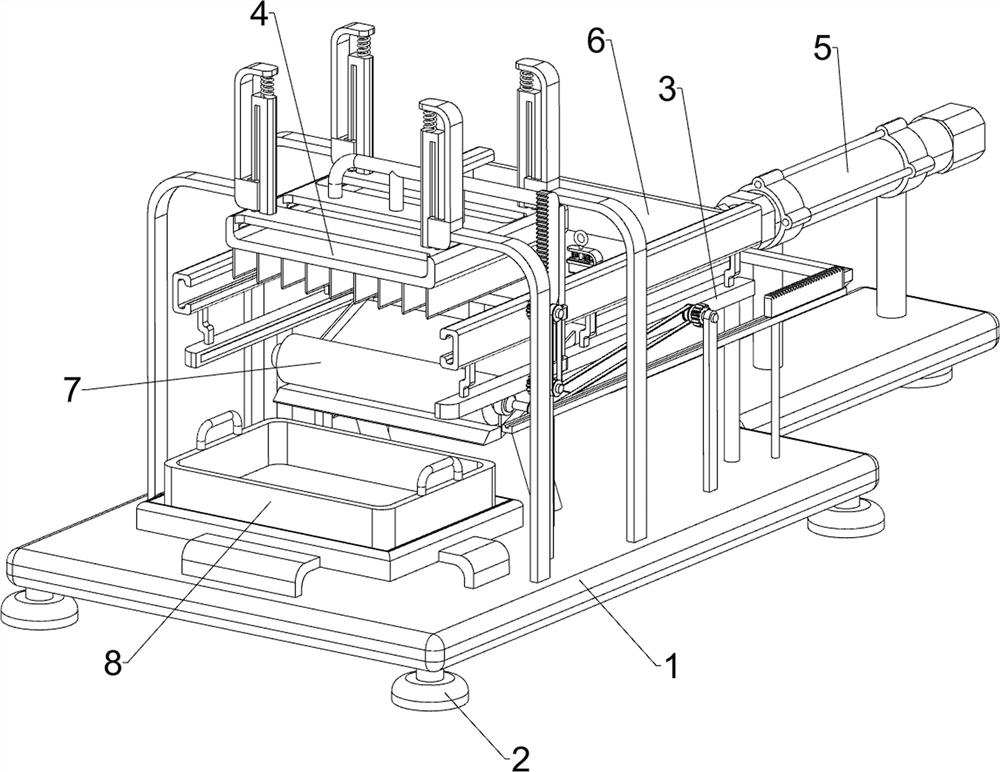 A pressing and shredding device for Chinese herbal medicine used in traditional Chinese medicine