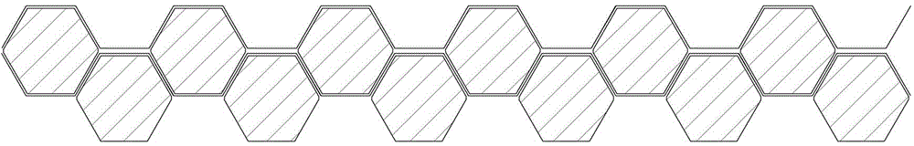 Hexagonal honeycomb, preparation method and application thereof