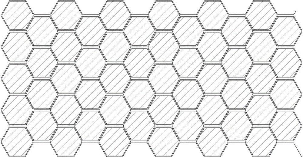 Hexagonal honeycomb, preparation method and application thereof