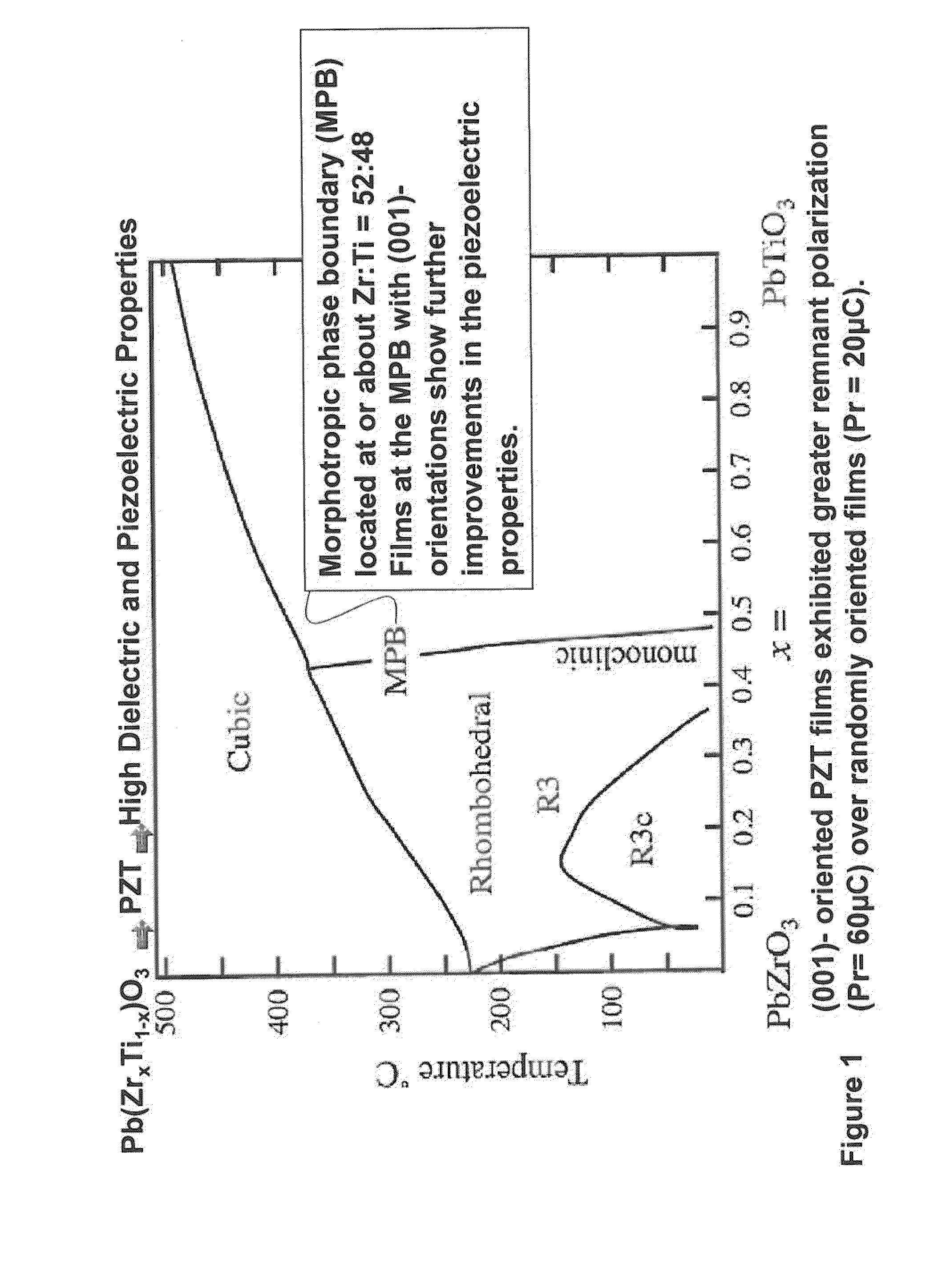 Stylo-Epitaxial Piezoelectric and Ferroelectric Devices and Method of Manufacturing