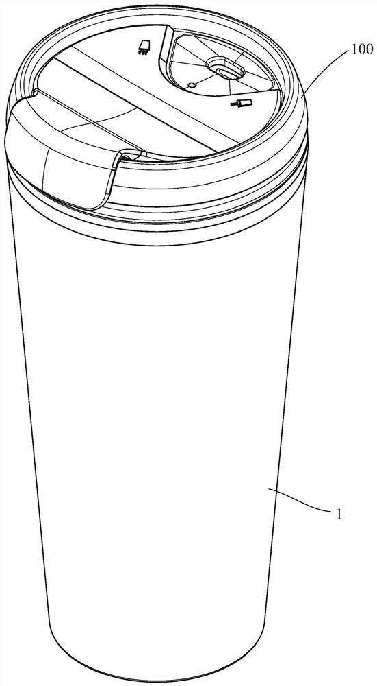 Lid assembly with a rotary trigger for seal assembly and beverage container comprising the same