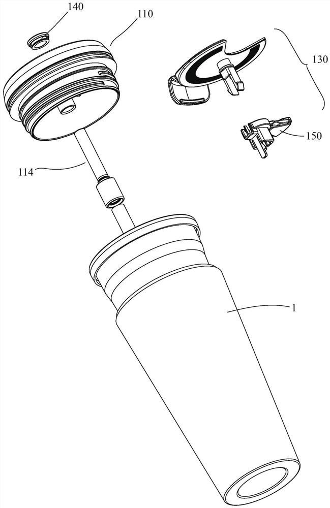 Lid assembly with a rotary trigger for seal assembly and beverage container comprising the same