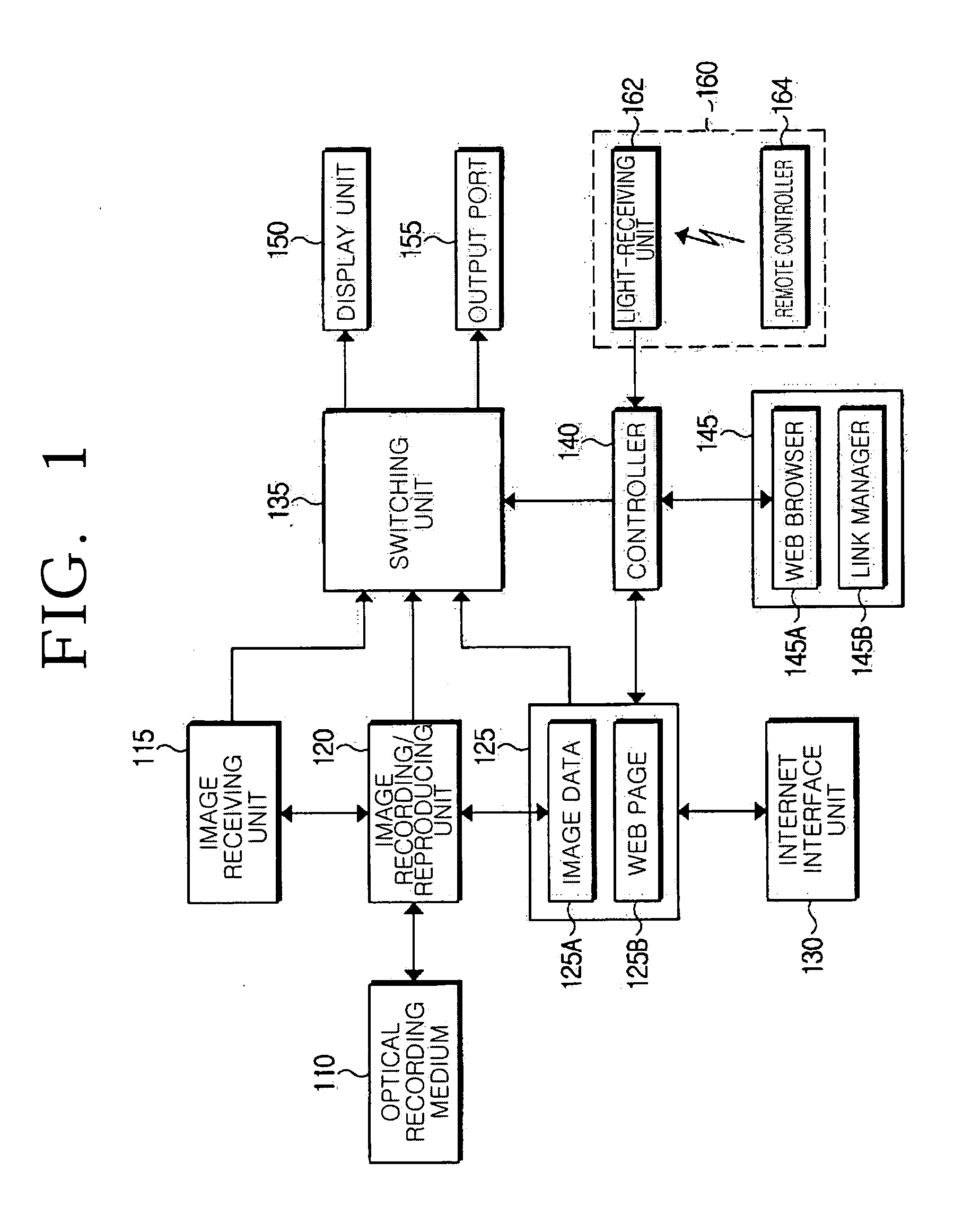 Method for displaying link number tags to links on web pages and video system using the same