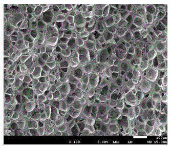 Preparation method of a wide temperature range high damping rubber-plastic blended foam material