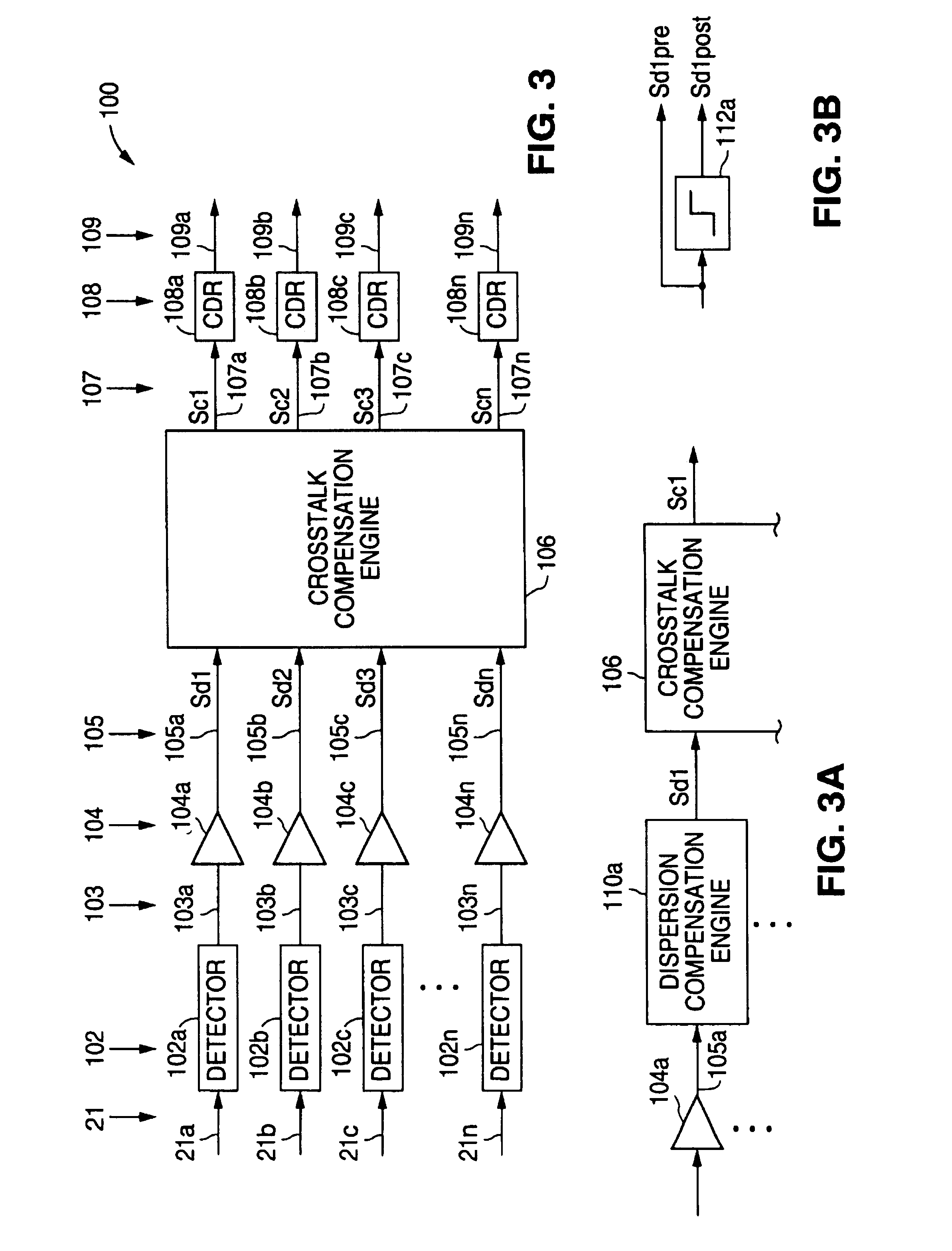 Crosstalk compensation engine for reducing signal crosstalk effects within a data signal