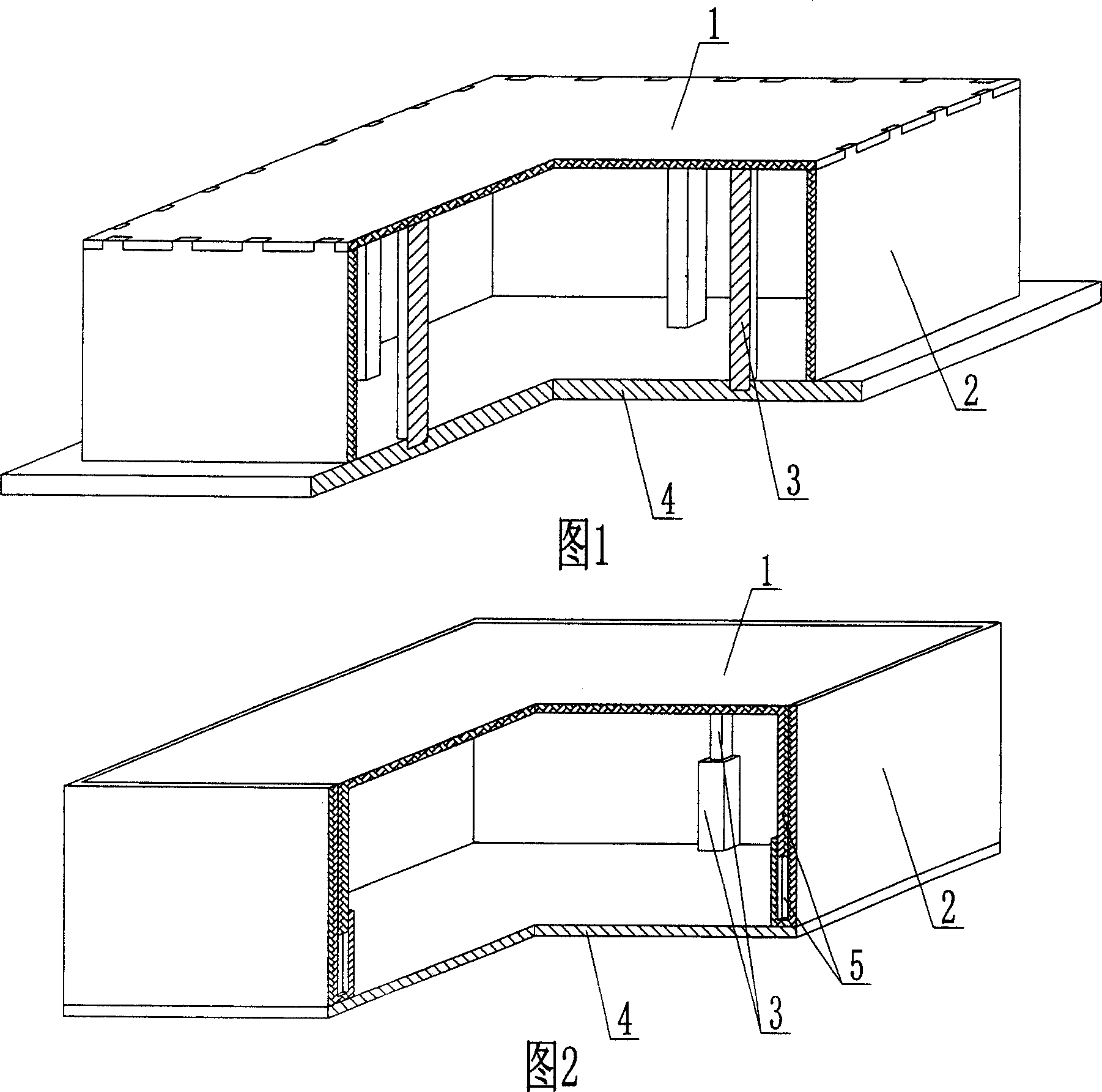 Opening box for concrete structure