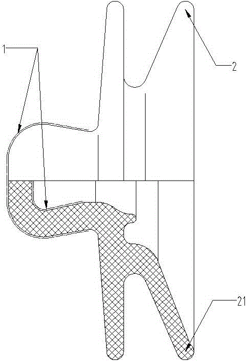 Polymer disk-shaped insulator for disk-shaped suspension insulator string element and preparation method