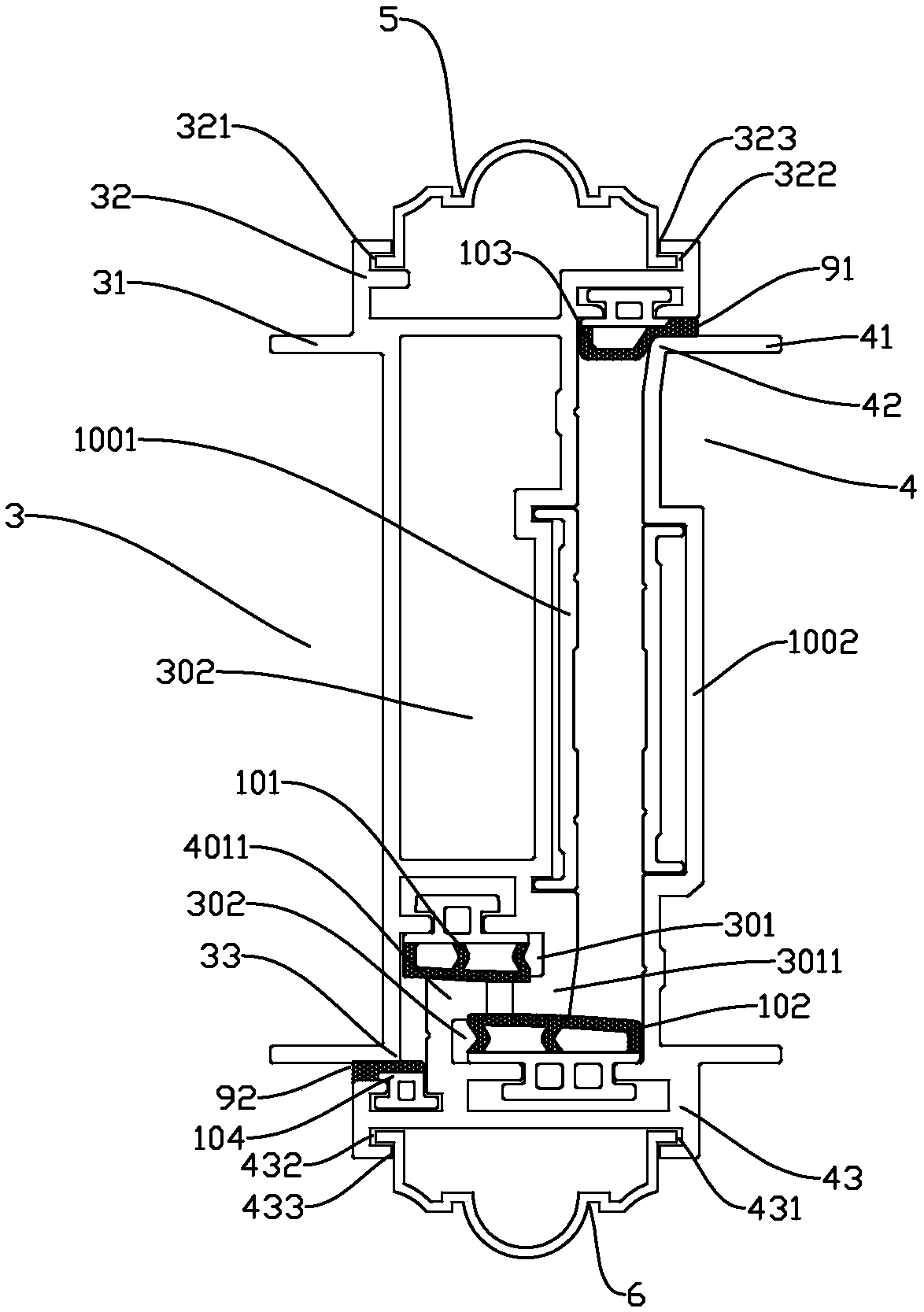 Vertical hinged door