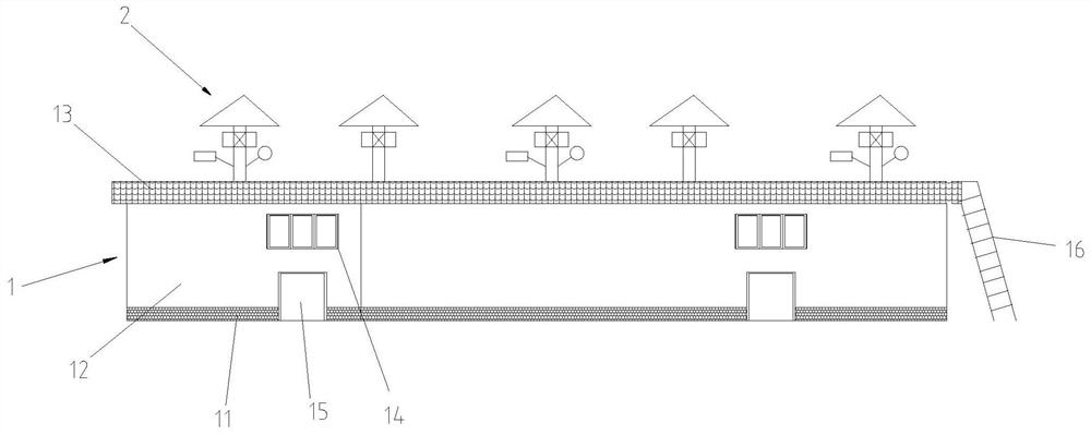 Storage building for camellia seeds and soybeans and nitrogen control mode of storage building