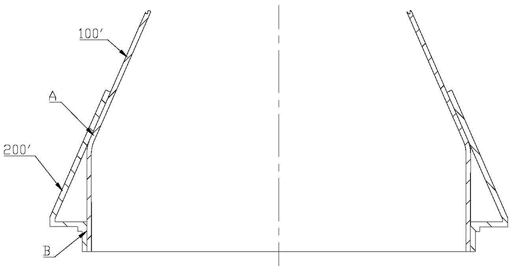 Tailcone forming mould and forming method of tailcone forming mould