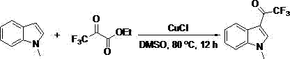 Synthesis method for 3-(trifluoroacetyl)indole derivative