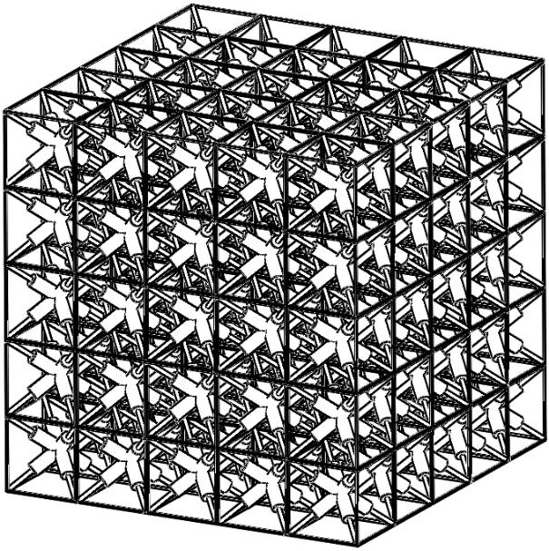 A lattice structure with vibration isolation properties