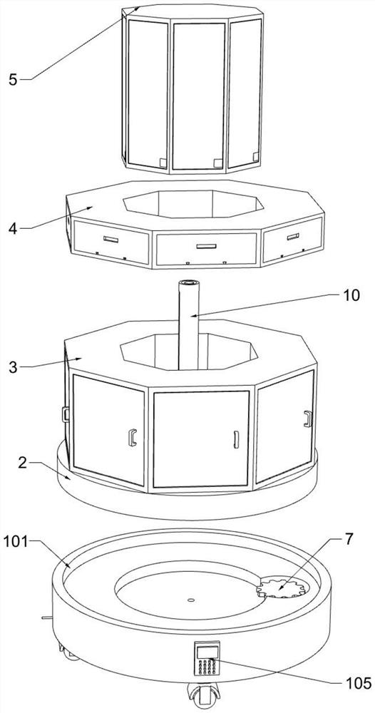 Display stand with storage function