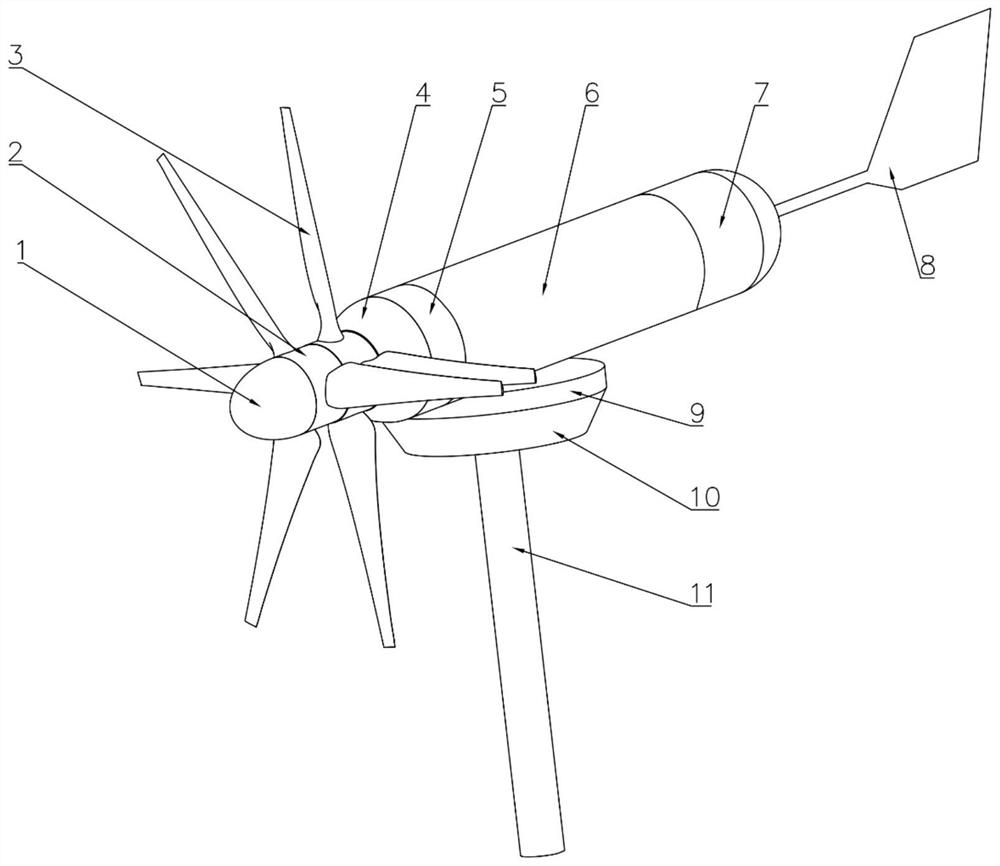 Contra-rotating paddle ocean current energy power generation device applying magnetic coupling