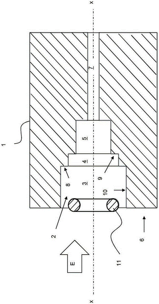 Fluid-conducting connection with clamping ring