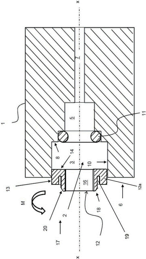 Fluid-conducting connection with clamping ring