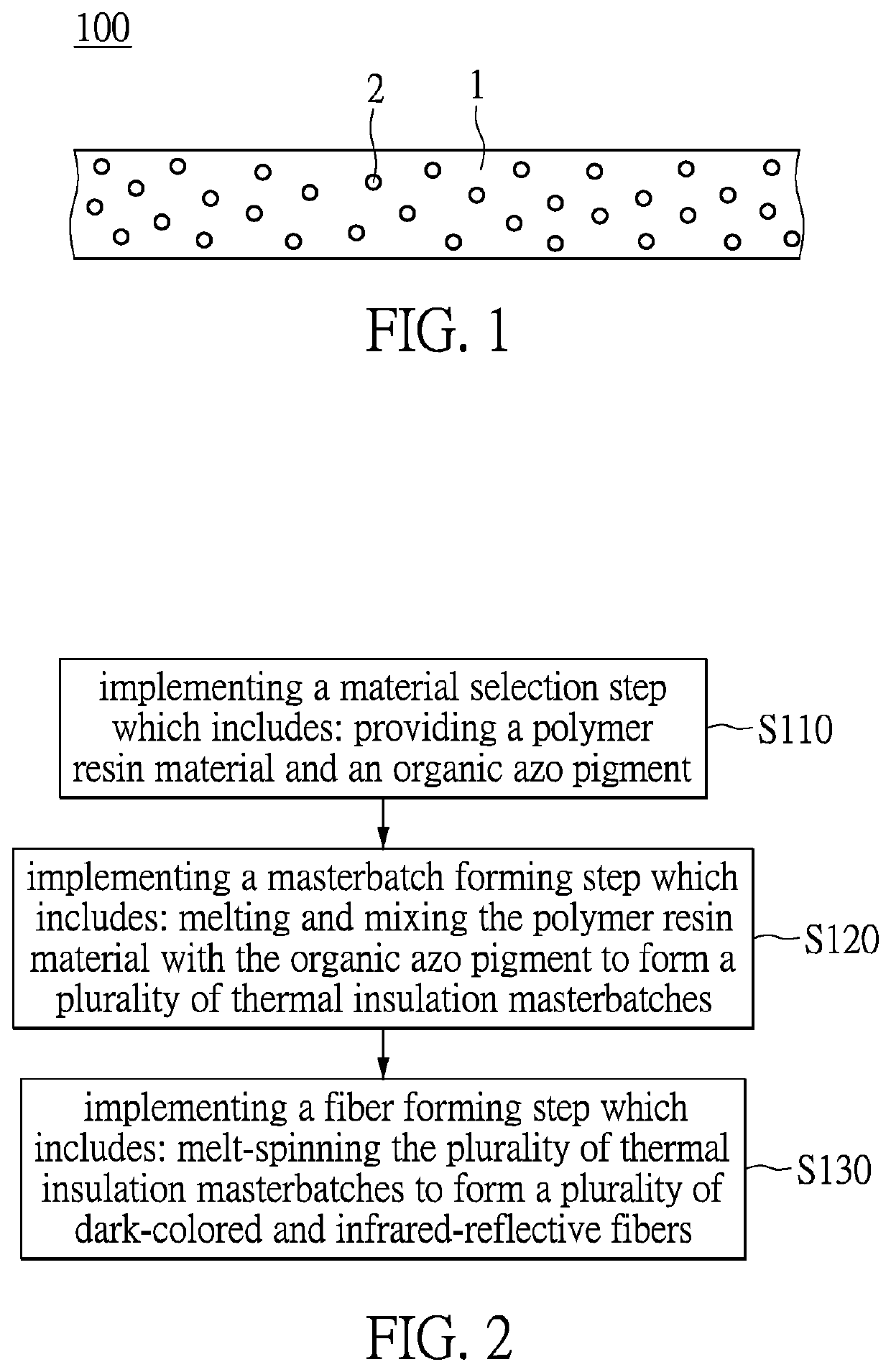 Dark-colored and infrared-reflective fiber without metal composition, manufacturing method thereof, and textile