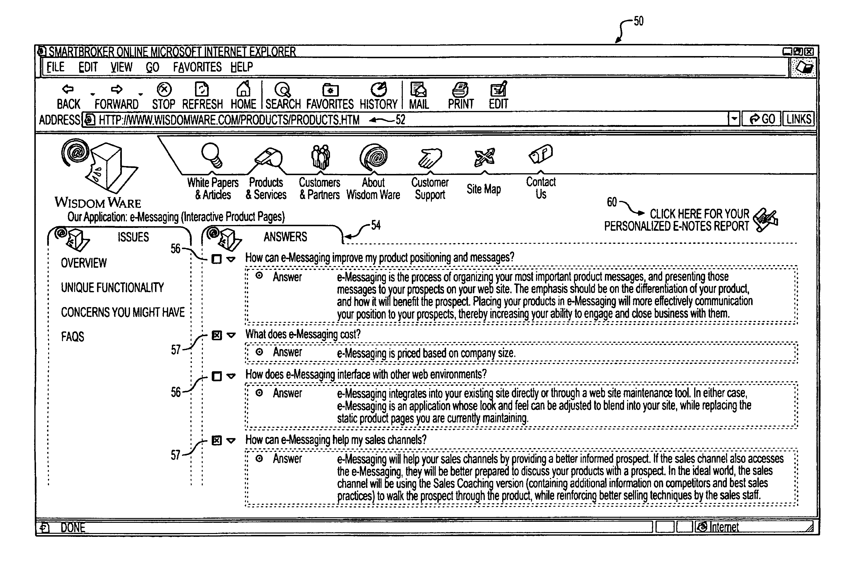 Electronic note taking from network web pages