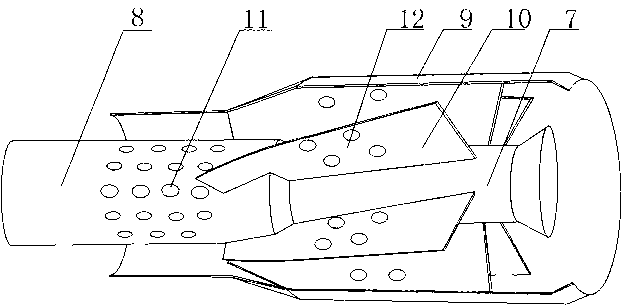 Vortex exhaust system of automobile engine