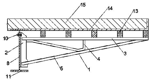 Truss type formwork support for suspended cast-in-place plate and using method thereof