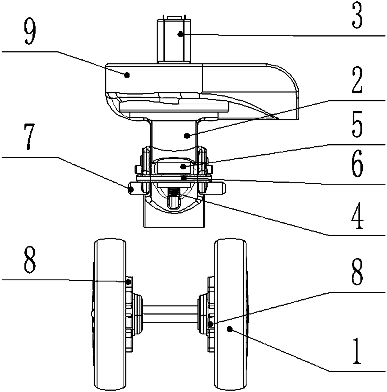 Automatic brake device for luggage