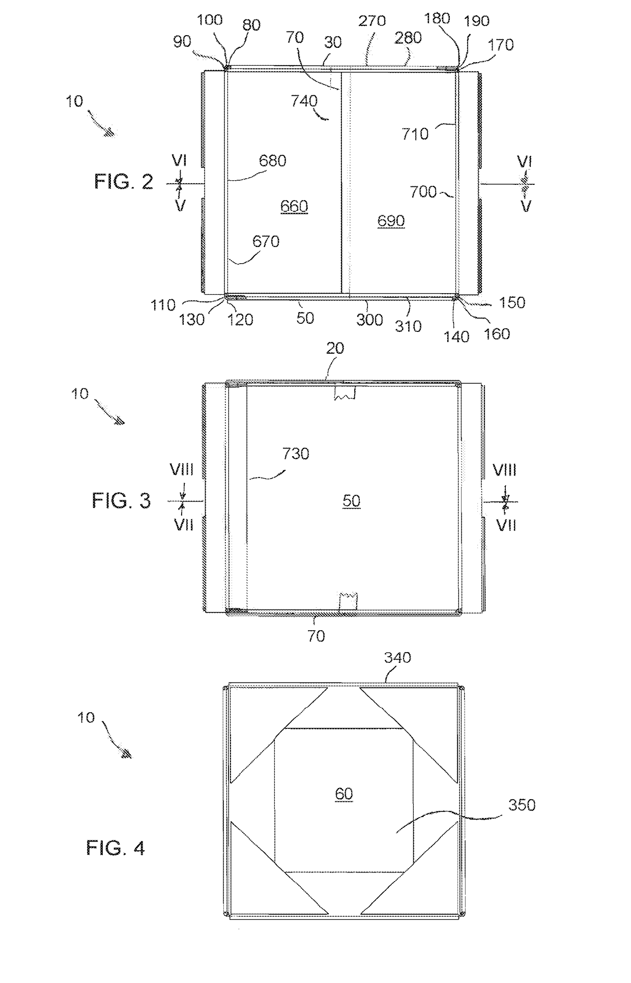 Containers with integrated support structures and methods for making and using the same