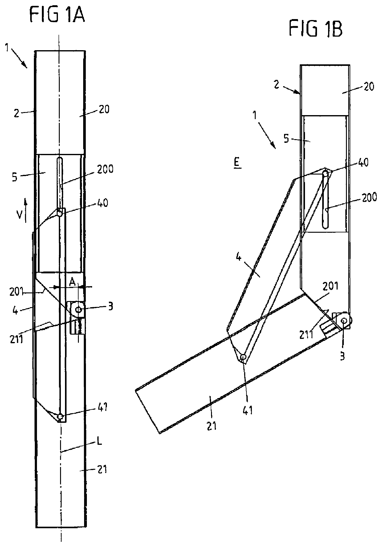 Medical instrument and method for pivoting such a medical instrument