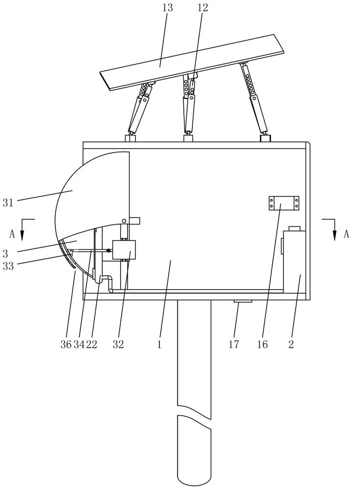 A mountain road wide-angle mirror device and cleaning method thereof