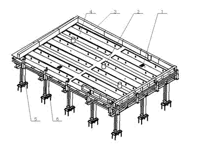 Embedded-sleeve-type integral molding mould for ballastless turnout slabs