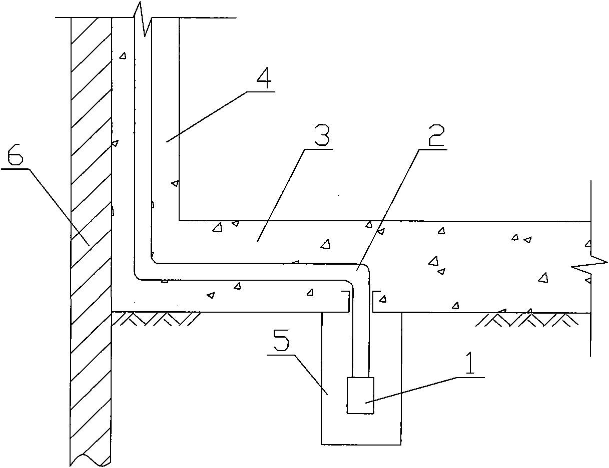 Construction method of dewatering well in underground concrete structure