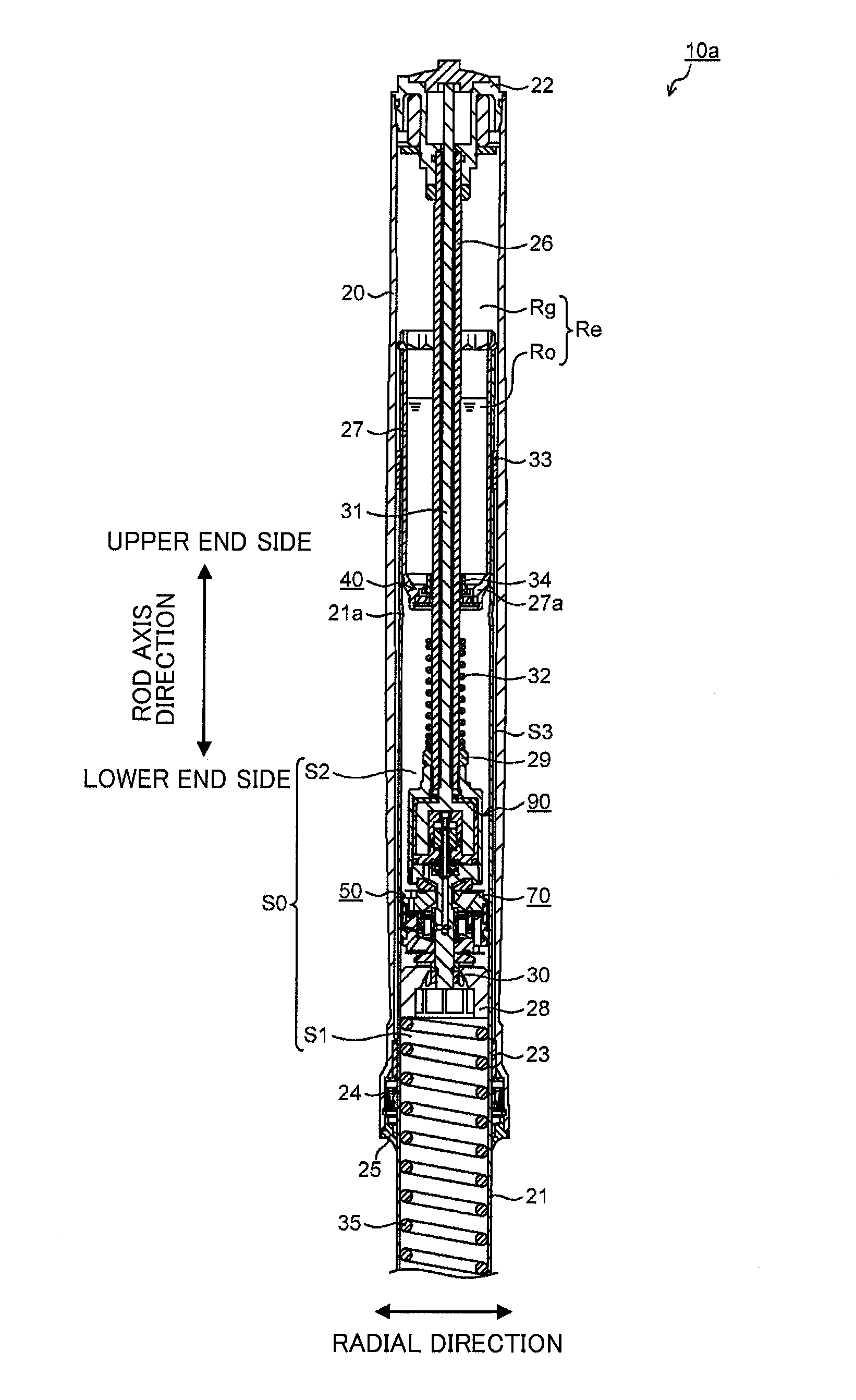 Damping force variable shock absorber