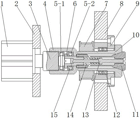 Clamping rotating device