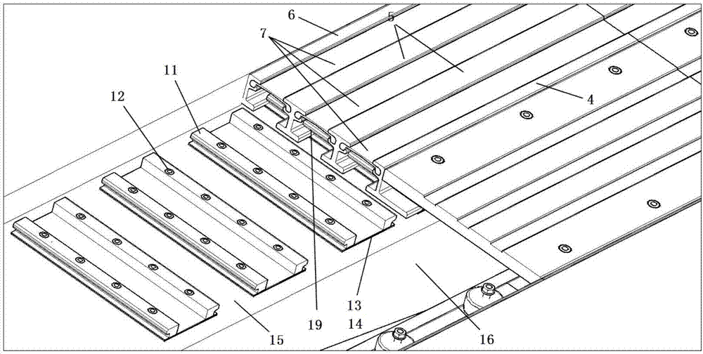 Series decentralized deflection expansion joint