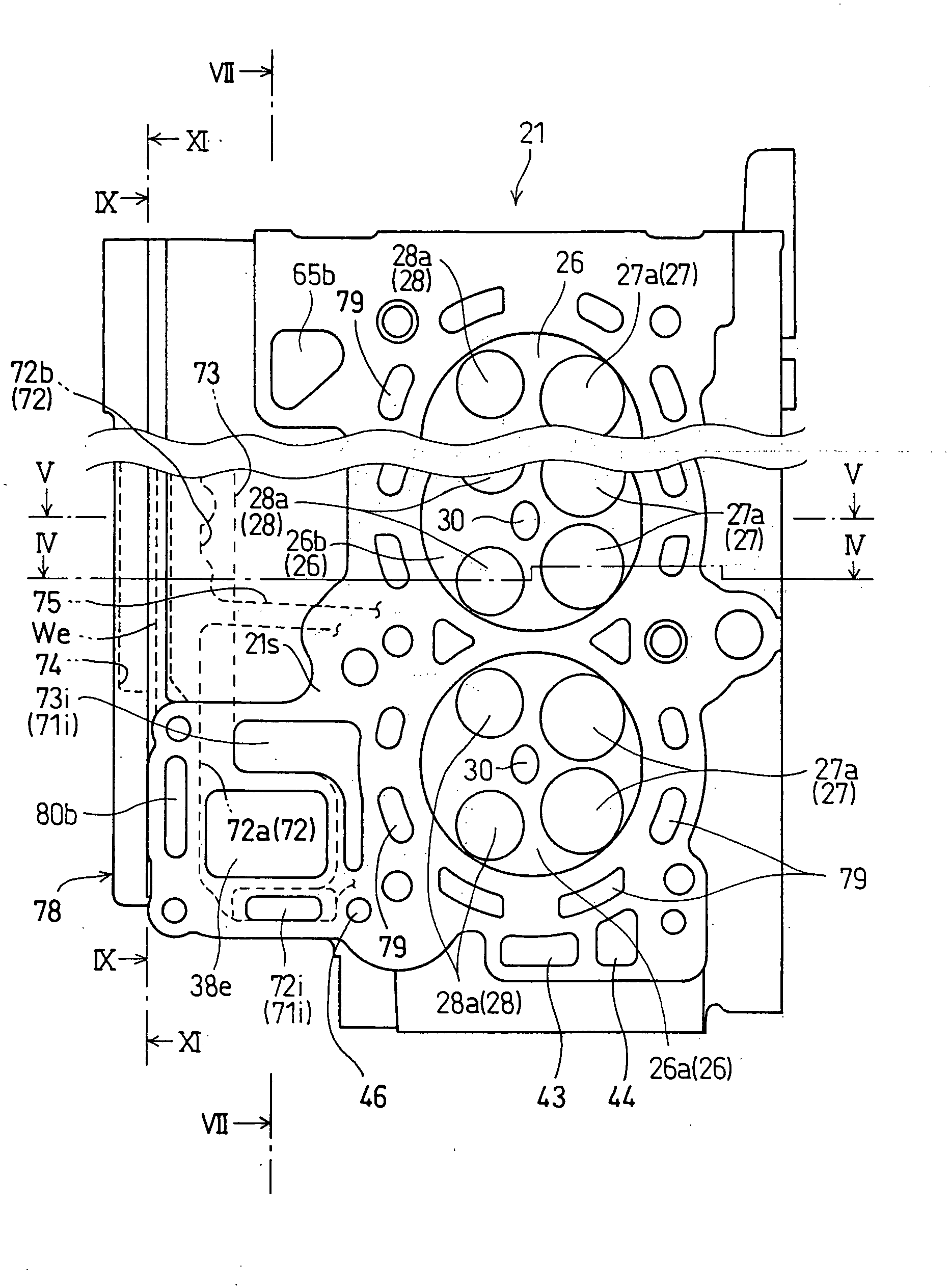 Water-cooled internal combustion engine